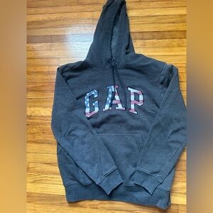 GAP American Flag Gray Hoodie Vintage